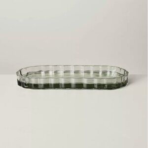 Fluted Glass Bathroom Tray Light Green - Hearth & Hand™ with Magnolia NWT